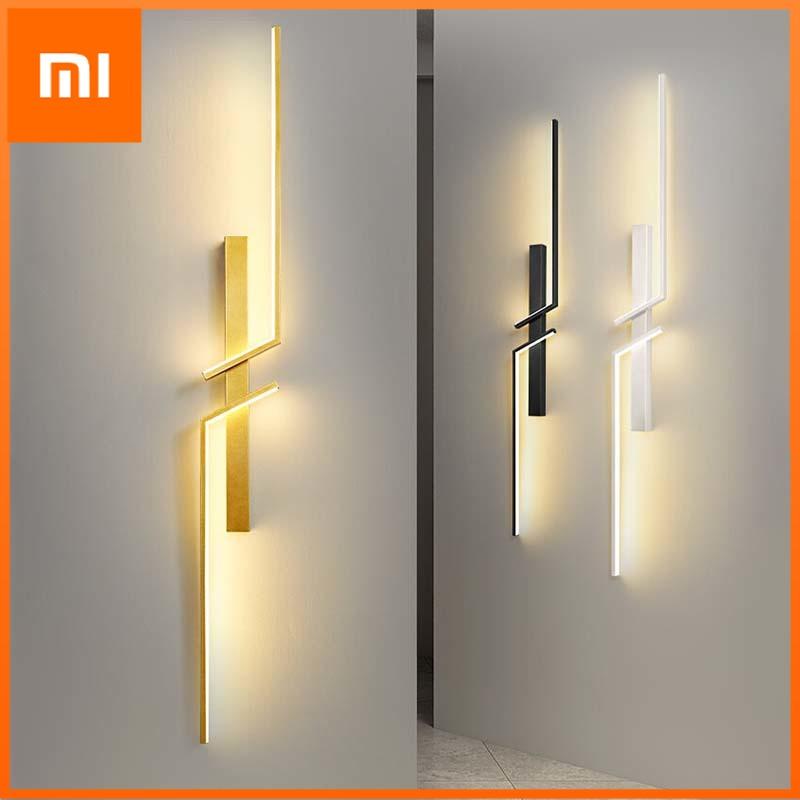 Xiaomi Современная светодиодная настенная лампа для гостиной, ТВ, дивана, холла, фона, спальни, прикроватной тумбочки, настенные светильники, внутренний бра, декоративный светильник