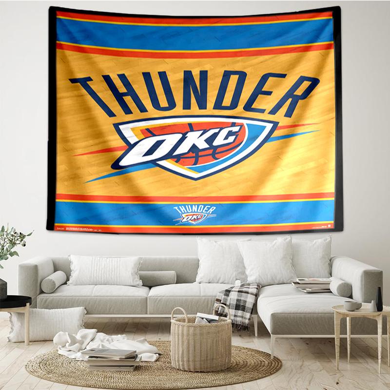 Thunder OKC Basketball Quick-Dry Tapestry Hanging for Bedroom,Livingroom, Playroom,Decor Art Room Wall Tapestry Holiday and Birthday Gifts