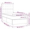 Кровать с пружинным блоком и матрасом Темно-синий 90 x 200 см Велюр