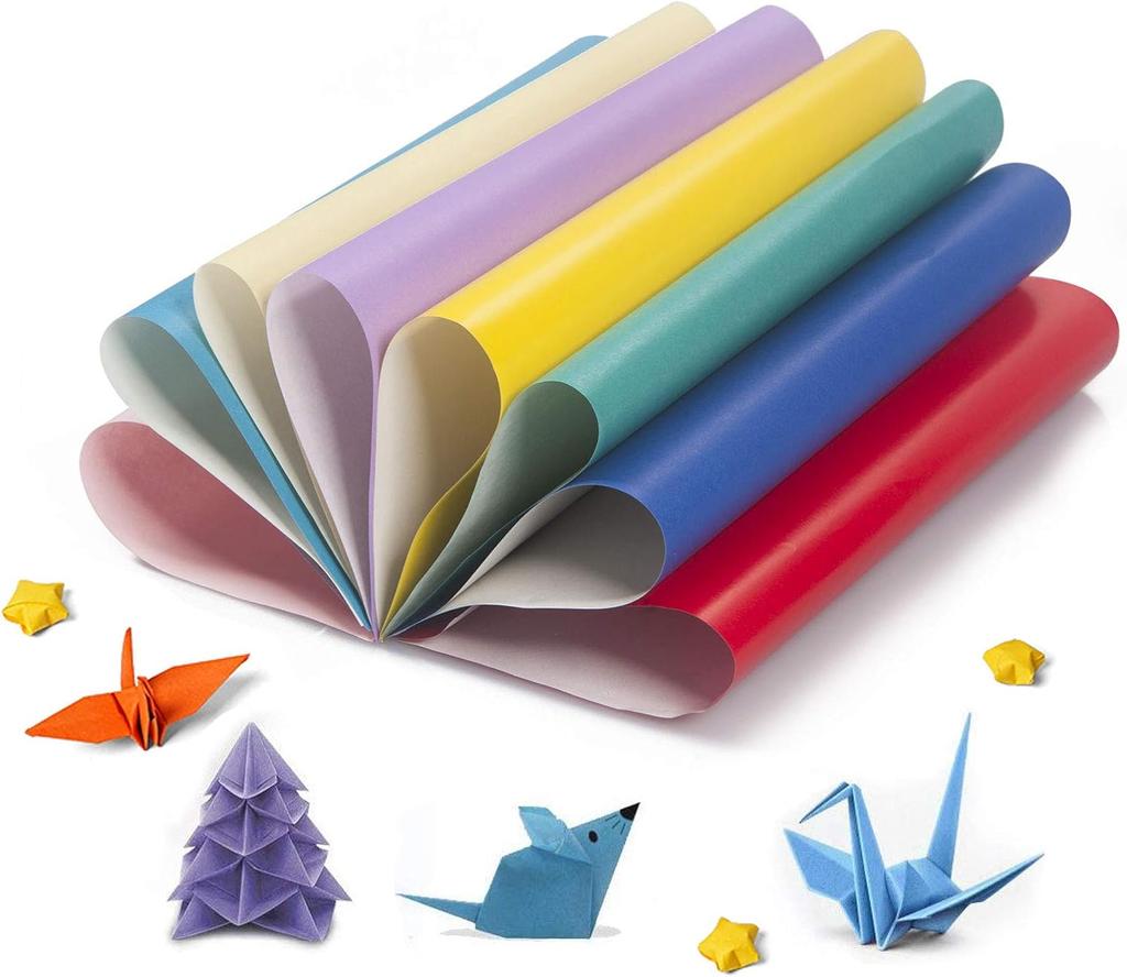 100pcs Square Origami Paper Solid Color Double Sides Folding Paper Multicolor Kids Handmade DIY Scrapbooking Craft Decor 20x20cm