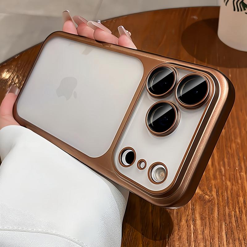 Роскошный Матовый Электроplated Чехол Для Телефона Для iPhone 17 13 14 15 16 17 Pro Max Plus Air PC Жесткий Прозрачный Бампер Чехлы Обложка