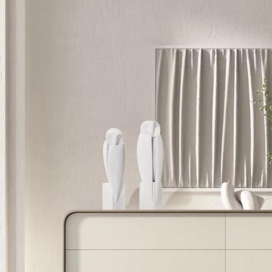 Статуя совы Минималистская скульптура совы Украшение для стола Декоративные фигурки совы для гостиной Офис Декор для книжной полки Подарок для любителей сов