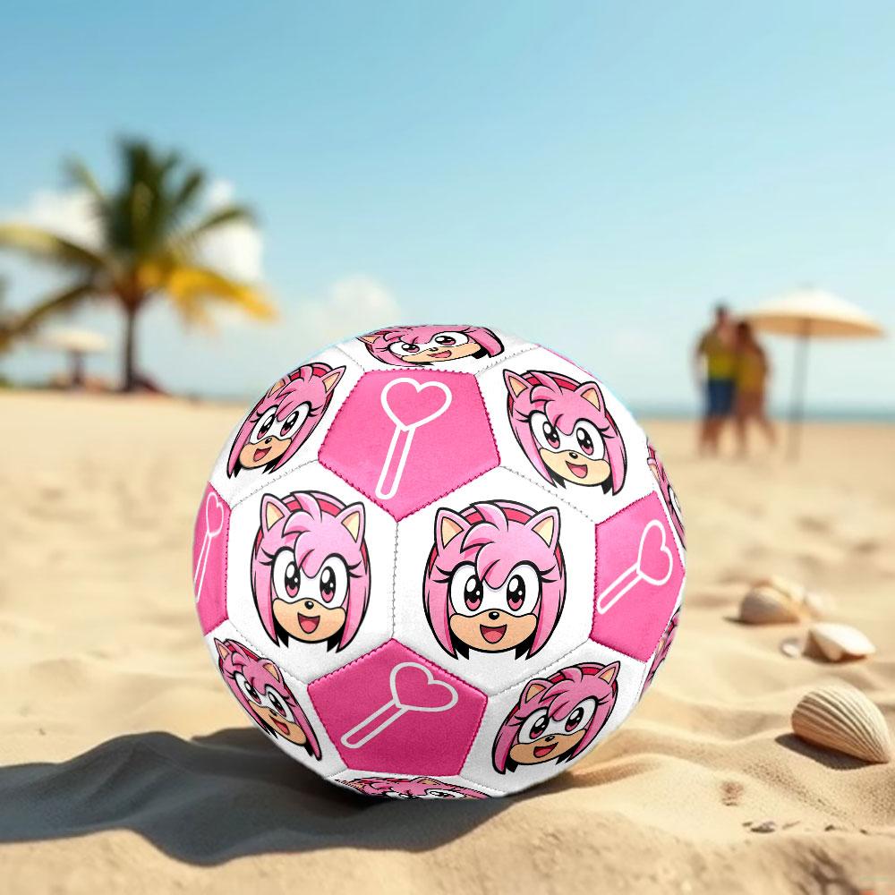 1pc Sonic the Hedgehog Soccer Ball Size 5 Indoor Soccer Ball Fashion Colorful Backyard Game - Great For Sports Fans Gift HE49