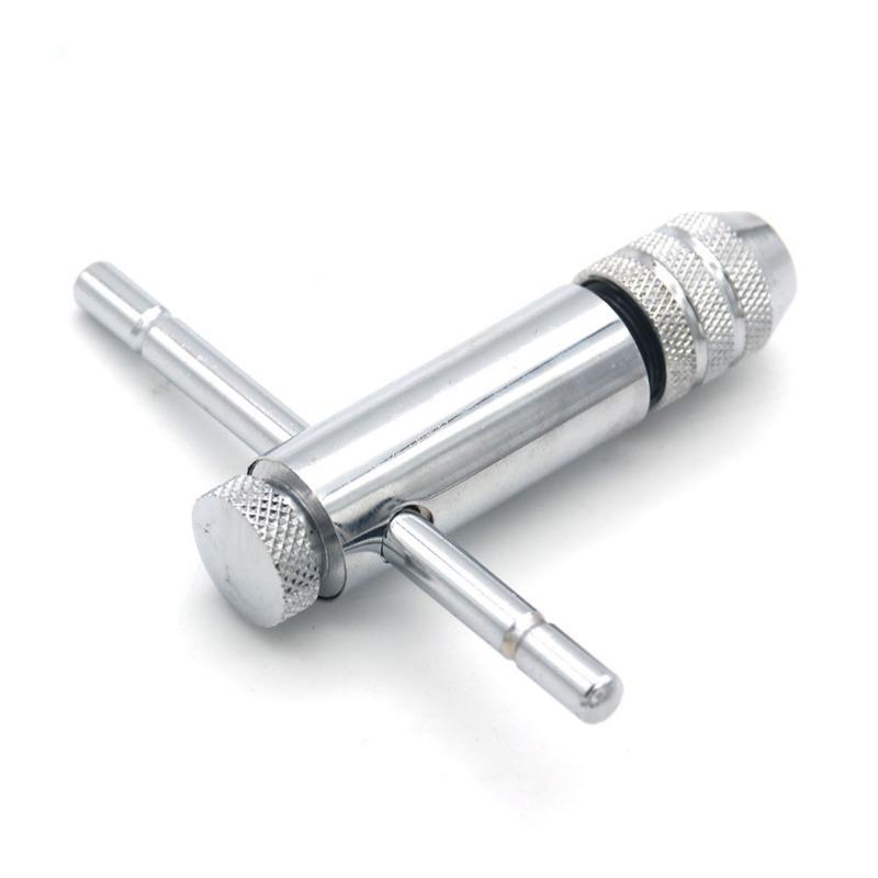 Регулируемый 3-8 мм Т-образный храповой ключ с резьбой M3-M8 для метчиков слесарный инструмент