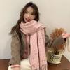 Windproof Winter Cashmere Scarf Korean Style Women Plaid Shawl Fashion Wool Tassel Scarf  Female