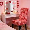 Valentine's Day Chair Covers, Elastic -shaped Polka Dot Chair Covers, Suitable For Kitchens, Hotels, And Banquet Halls.