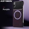KEYSION Роскошный магнитный чехол для телефона из ПУ кожи для ароматерапии для iPhone X XS Max, беспроводная зарядка, безрамочная задняя крышка