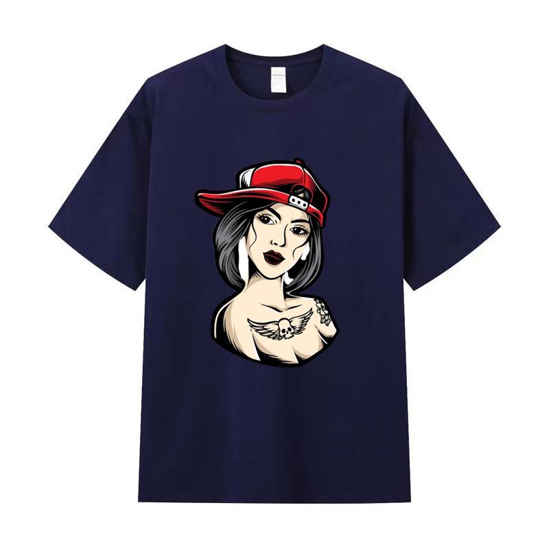 Летняя мужская футболка высокого качества из хлопка с короткими рукавами и принтом, женская футболка, модная спортивная рубашка, повседневный топ для бега