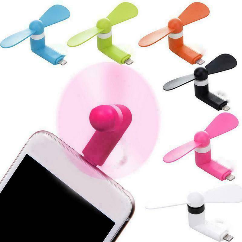 Apple Interface Mini Fan For Phones With Adjustable Head And Low Power Consumption