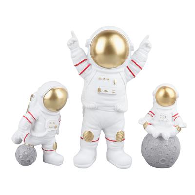 Фигурка космонавта из смолы, декоративная, милая, мини-статуэтка космонавта, украшение для ТВ-тумбы, рабочего стола, детской комнаты
