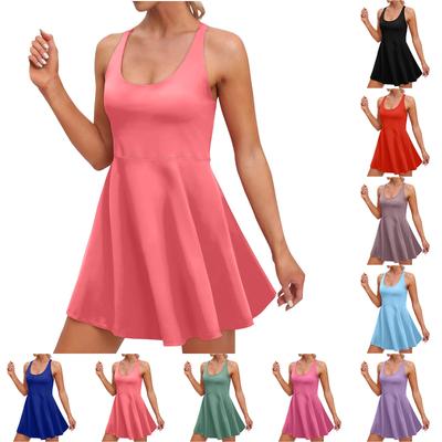 Женские однотонные спортивные комбинезоны со встроенными шортами, повседневный комбинезон без рукавов, спортивный комбинезон для тренировок