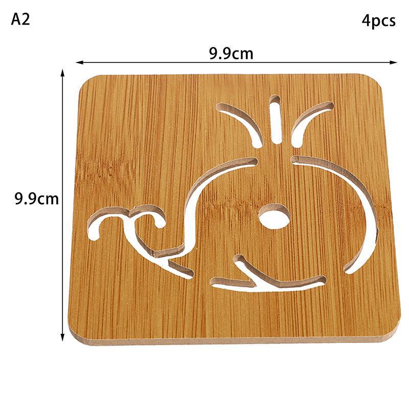 Полая деревянная подставка под стакан для кухонной посуды изоляционные коврики утолщенные противоскользящие противоожоговые коврики для сковороды, миски, тарелки