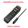 200W Car Inverter DC 12V To AC 220V Adapter Charger Socket Auto Power Converter USB Mobile Phone Fast Charging Vehicle Inverter