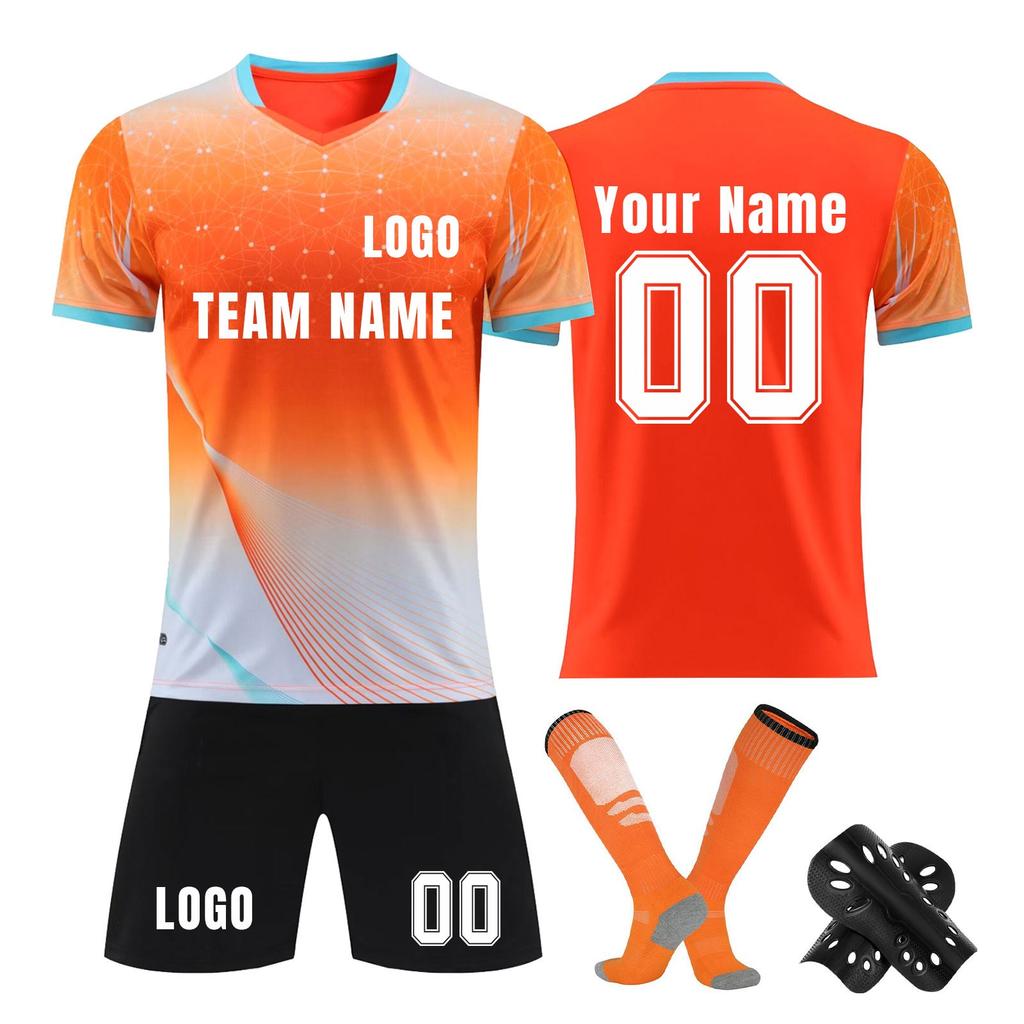 Personalised Shirts Kit Mens Girls With Name Number Custom Football Jerseys For Boys Training Suit