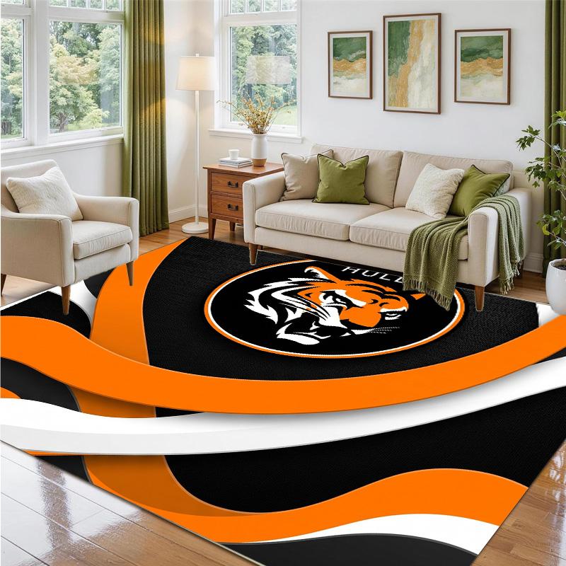 Hull City Football Design Crystal Velvet Rug Soft Decorative Mat for Bedroom Entrance