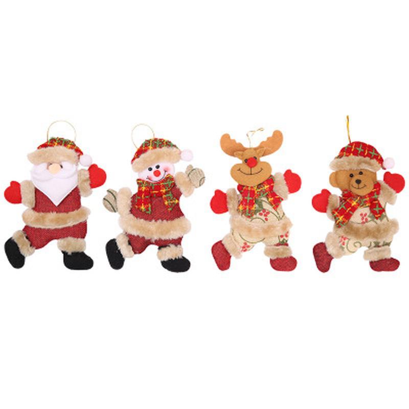 Christmas Ornaments Gift Santa Claus Snowman Reindeer Toy Doll Hang Decorations Christmas Tree Decor CDN