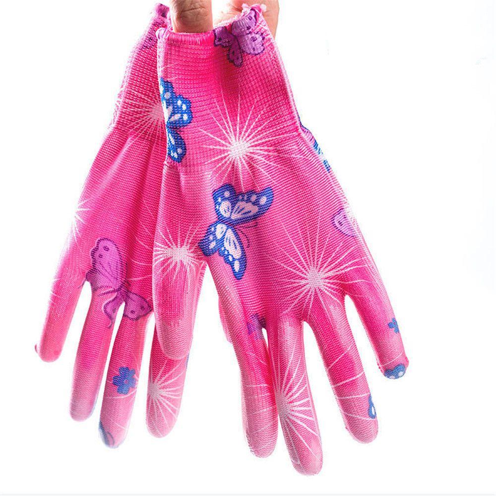 Breathable Floral Cleaning Tools Palm-Coated Working Gloves Household Gloves Garden Gloves Non-Slip