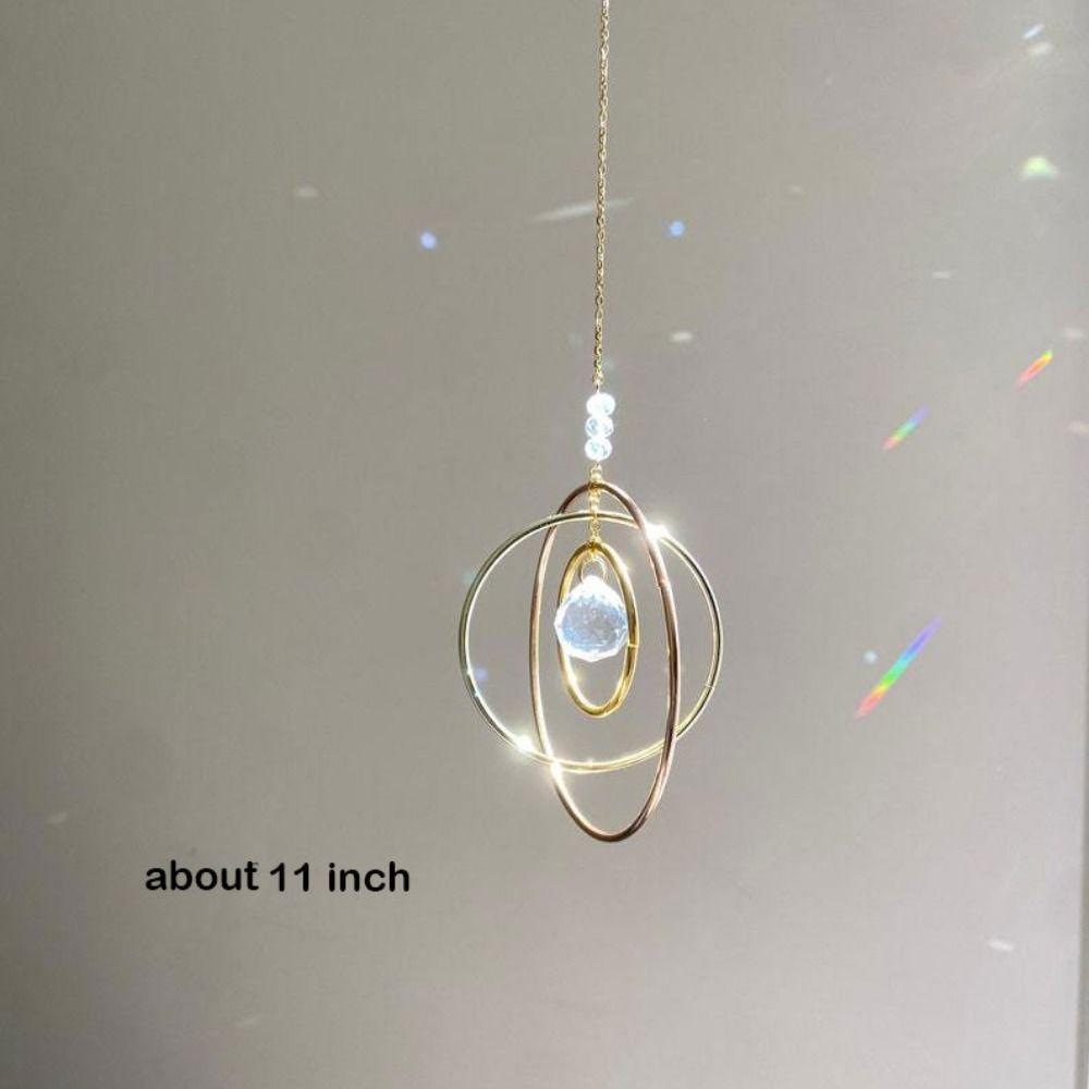 Round Shape Crystal Sun Catcher Crystal Sun Catchers Delicate Crystal Decorative Pendant Home