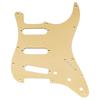Musiclily Pro Алюминиевый пикгард SSS Stratocaster на 11 отверстий для электрогитары Fender American/Mexican Standard Strat, золото анодированное.