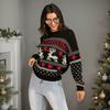 Vintage Fashion Elegant Casual Autumn Round Neck Bottoming Long Sleeve Knitted Christmas Sweater
