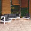 Day and Night - Day and Night Garden Furniture 5 Pieces with Cushions Solid Pine Wood