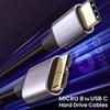 NIERBO USB C To Micro B Cord Hard Drive Cables Braided USB 3.0 Type C Male To Micro B Male Cable for MacBook Toshiba Canvio