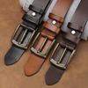 Belt Men'S Leather Pin Buckle Youth Casual Business Belt First Layer Cowhide Jeans Belt