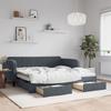 VidaXL Daybed with Trundle Bed and Drawers, Sofa Bed with Storage, Guest Bed, Bedroom Living Room Furniture, Modern, 3197125