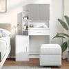 VidaXL Dressing Table with Cabinet White 80x35x132 Cm, Makeup Table, Bedroom Dressing Table, Dressing Table with 848234