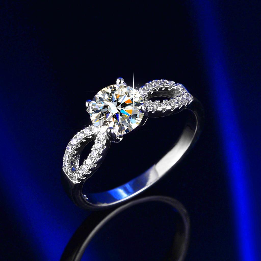 Новое креативное закрытое кольцо с муассанитом, обручальное кольцо с бриллиантом, женское кольцо, изысканное кольцо