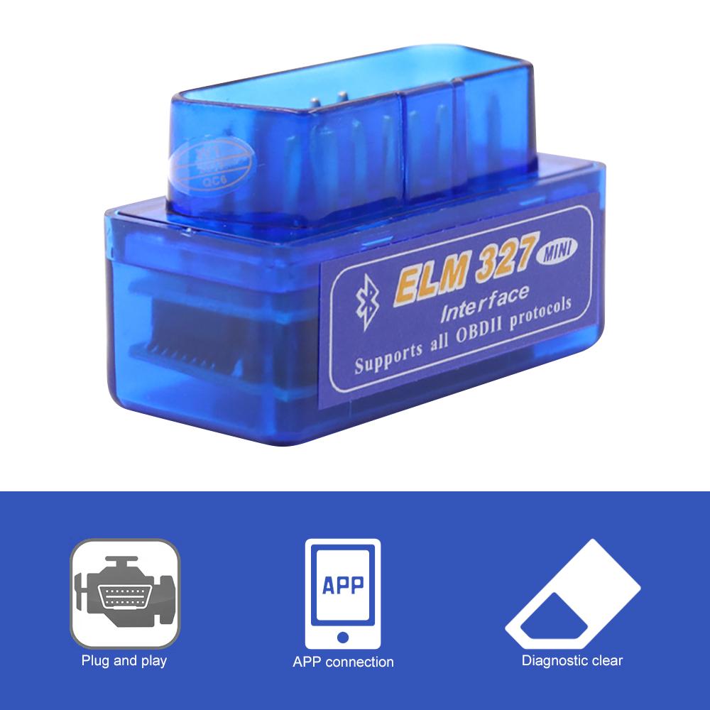Мини ELM327 Автомобильный диагностический сканер неисправностей Torque OBD 2 Интерфейс OBD2 Сканер OBDII Протоколы Считыватель кодов Android Bluetooth V1.5