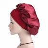 Soft Stretch Head Cover Night Sleep Hat Wide Band Satin Cap Elastic Head Wraps Hair Loss Chemo