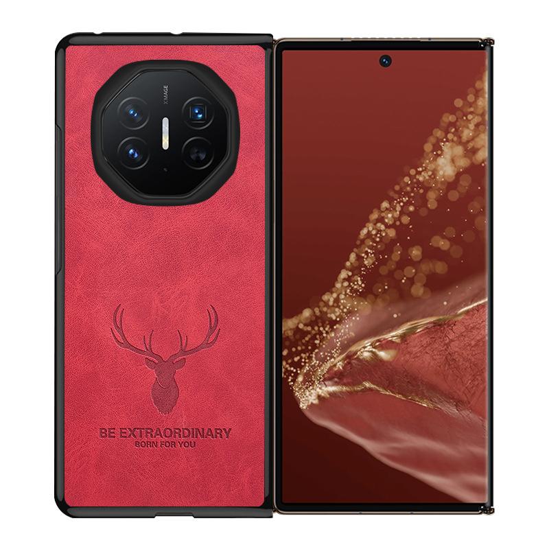 Для Huawei Mate XT Ultimate мультяшный кожаный чехол для телефона с головой оленя-оленя для HUAWEI Mate X5 X3 X2 мягкий силиконовый бампер противоударный чехол для Mate XT x5 x3