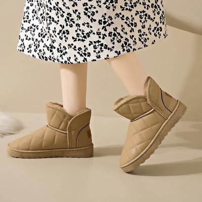 Модная женская обувь 2024 горячая распродажа женские ботильоны модные с круглым носком повседневные ботинки женские зимние короткие плюшевые теплые сноубутсы