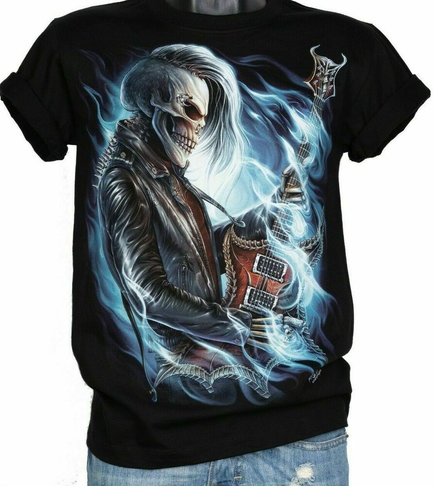 Hd Rock Chang Original Rock Skeleton On Fire Glow In The Dark Unisex T-Shirt