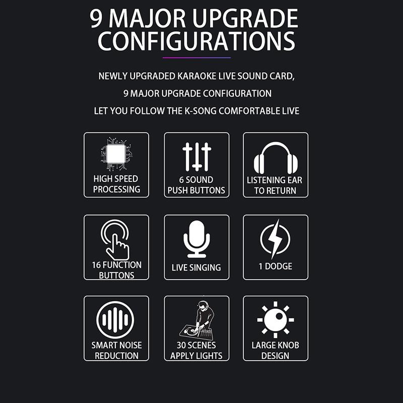 V8S Live Sound Card, Voice Changer Device for PS4/Xbox/Phone/iPad/Computer, Sound Card with More Sound Effect
