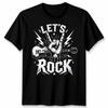 Детская футболка Let's Rock Rockstar с гитарой, для музыкальной группы, на День Рок-н-Ролла, школьная футболка