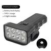 1PC Super Bright Bicycle Light 8 Lights Night Riding Strong Light Flashlight USB Charging Outdoor Mountain Bike Riding Equipment