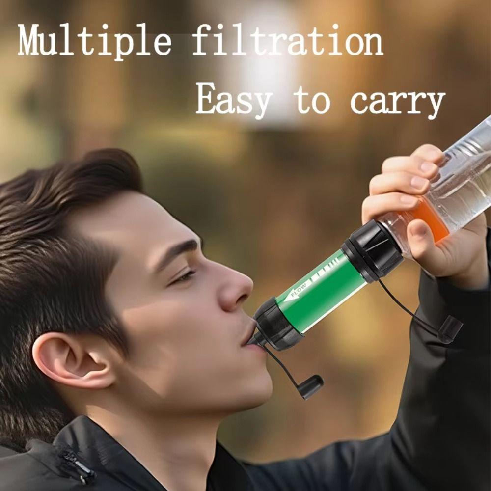 Straw Mini Water Filter Straw Mini Drinking Water Filtering Straw Emergency