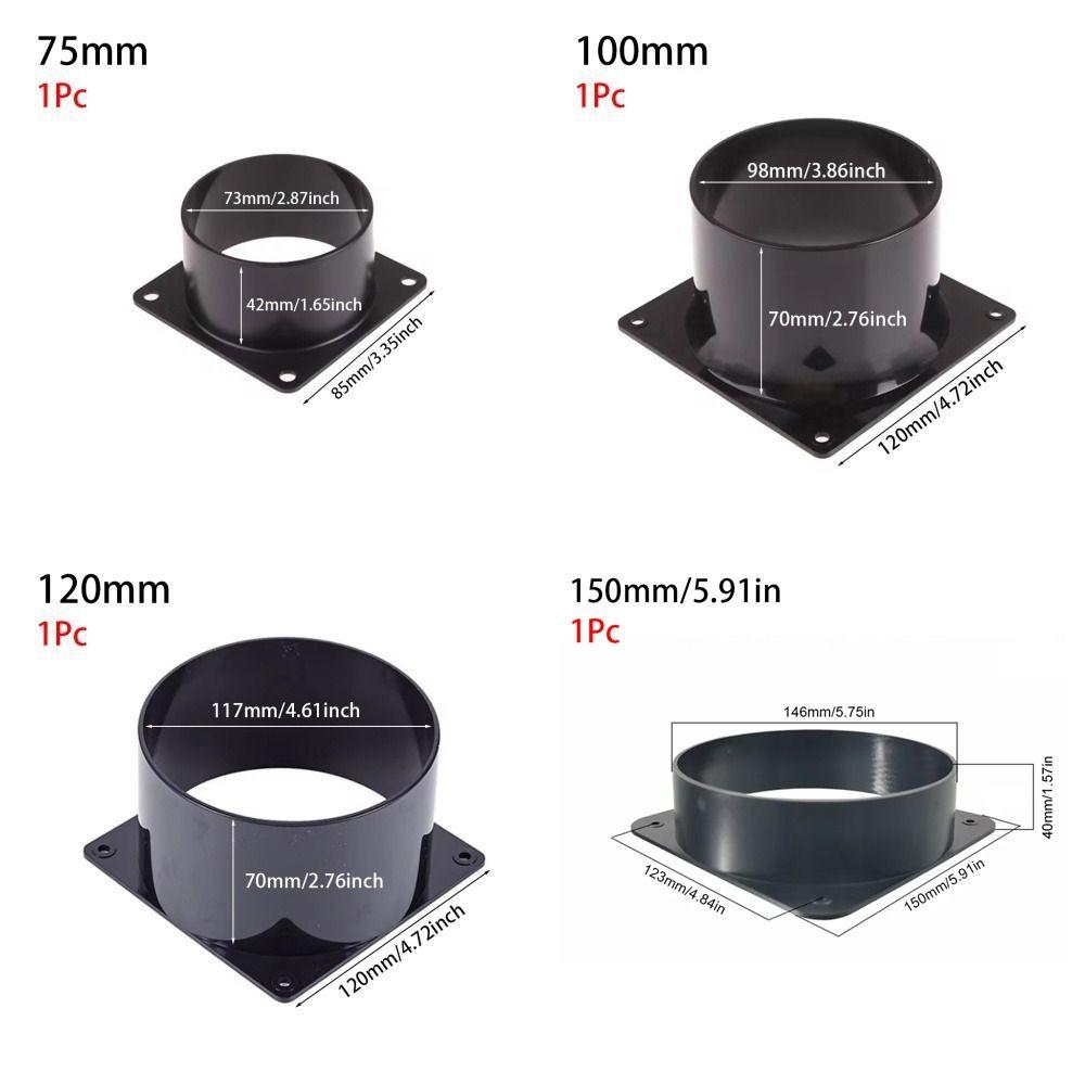 1 шт. Фланец для подключения воздуховодов с квадратным дном, впускного и выпускного воздуха, для подключения вентиляци