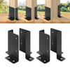 4Pcs Post Brackets Rustproof High Durability Adjustable DIY Heavy Duty Wood Fence Deck Tough Post Base Brackets