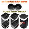 Для Tesla Model Y 3 2023 2022 Органайзер-контейнер для хранения центральной консоли, лоток, скрытый бокс под подлокотником, подстаканник, аксессуары для интерьера