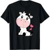 Cute Kawaii Cow Print Black White Cow Animal T-Shirt