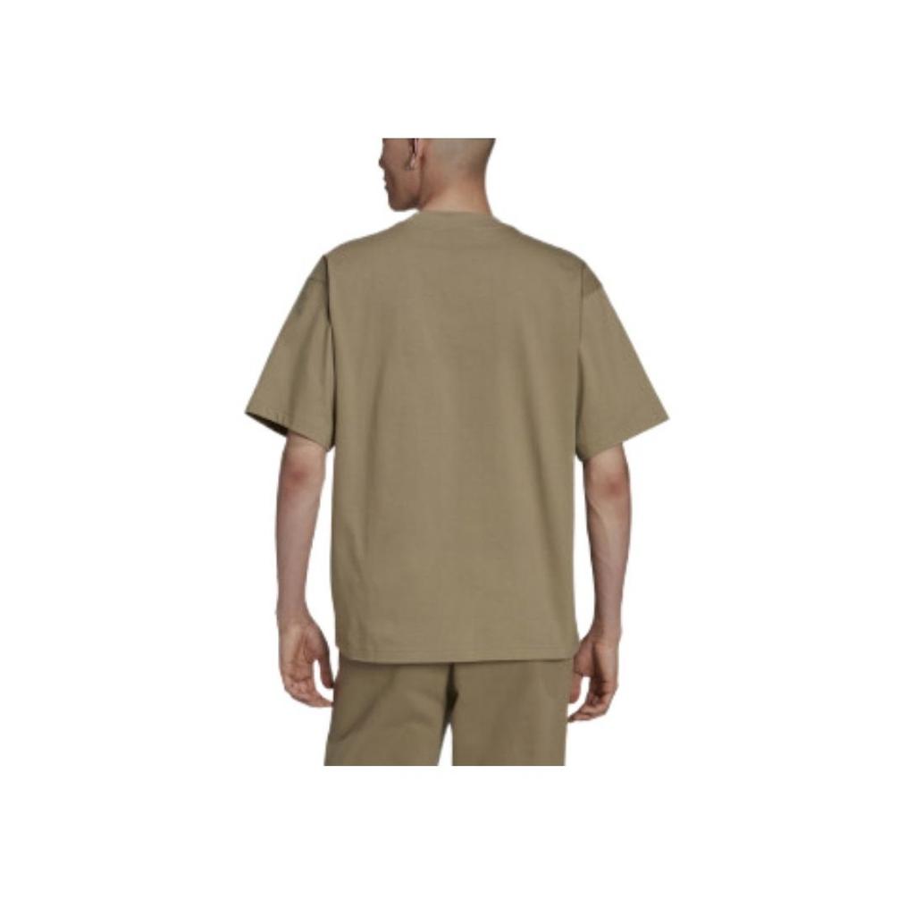 adidas Футболка Originals Adi Color Series с вышитым логотипом бренда, круглым вырезом и коротким рукавом, мужская, оливковая, H62520