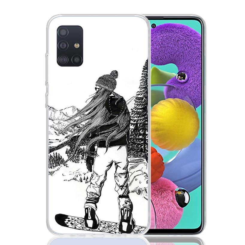 Adventure Snowboarding Extreme Phone Case For Samsung Galaxy A52 A32 A22 A12 A02S A50S A30S A51 A31 AA71 Note 20 Ultra 10 S10 Pl