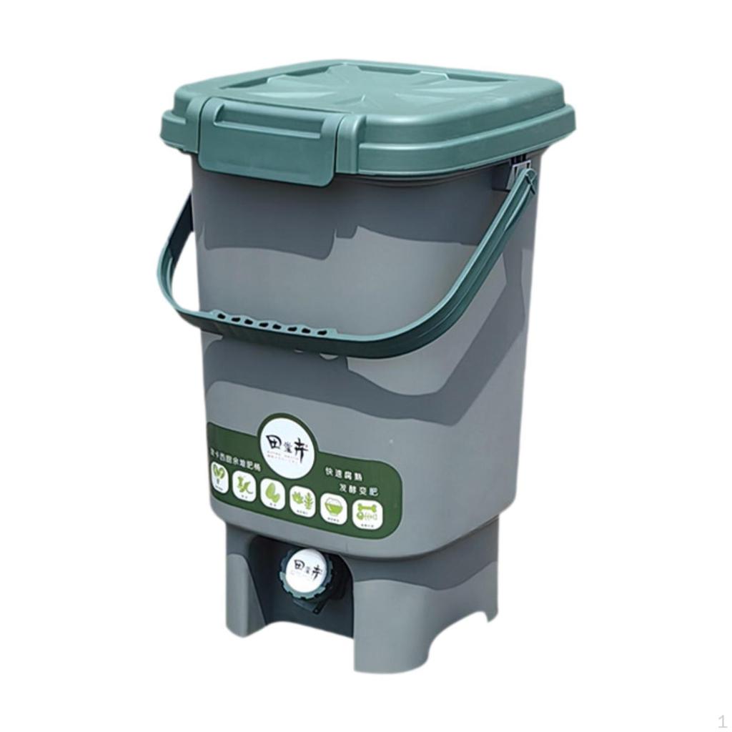 Компостер и ручка, Мусорное ведро для пищевых отходов для дома, Ведро для балкона, Уличный,