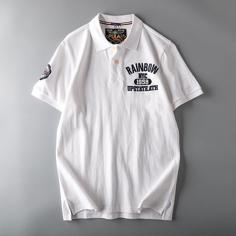 Trendy Export Tail Single Cut-off Short-Sleeved Polo Shirt with Collar