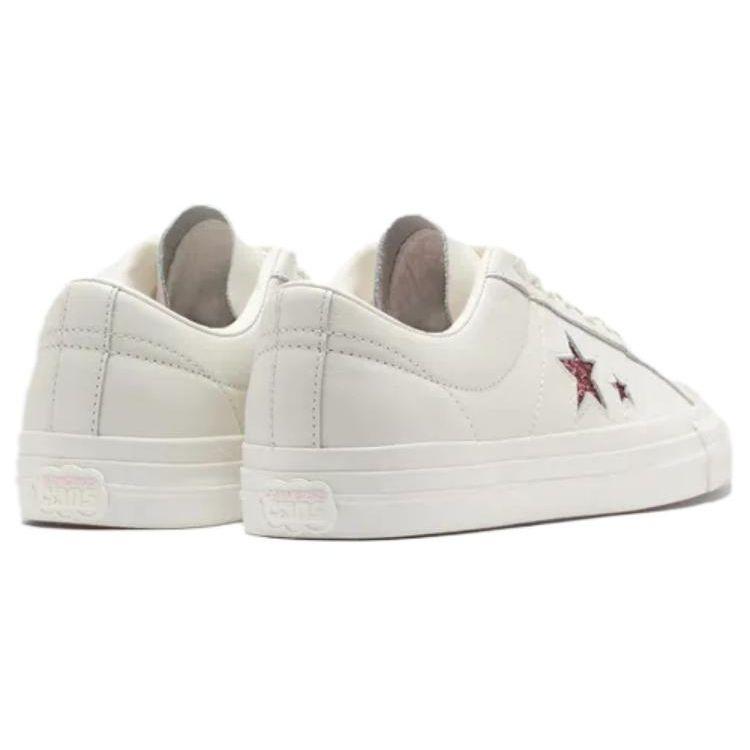 Turnstile x Converse One Star Pro Low Только Одна Звезда Мужские Кроссовки Бело-Розовые A08655C