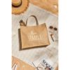 Пляжная сумка через плечо с ручкой для покупок из натурального джута Live Simple с принтом 42x35x12