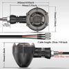 Motorcycle LED Turn Signal Lamp Sequential Flowing Flash Indicator Lights 12V 10mm Retro Dual-color Rotate LED Turn Signal Light